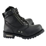 Milwaukee Leather Men’s Black Leather 6-inch Lace-Up Motorcycle Biker Rider Boots w/ Zipper Closure MBM9050 - Image 21