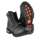 Milwaukee Leather Men’s Black Leather 6-inch Lace-Up Motorcycle Biker Rider Boots w/ Zipper Closure MBM9050 - Image 11
