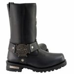 Milwaukee Leather MBM9060W Men’s Black Wide-Width 11-inch Classic Harness Square Toe Boots - Image 10