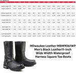 Milwaukee Leather Men’s Black Waterproof Boots 11-inch Wide Width Square Toe with Harness and Zipper MBM9061WP - Image 3