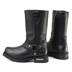 Milwaukee Leather Men’s Black Waterproof Boots 11-inch Wide Width Square Toe with Harness and Zipper MBM9061WP - Image 6