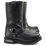 Milwaukee Leather Men’s Black Waterproof Boots 11-inch Wide Width Square Toe with Harness and Zipper MBM9061WP - Image 9