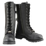 Milwaukee Leather Men’s 13-Inch-Tall Tactical Black Lace-Up Leather Boots Zipper w/ Storage Pocket MBM9069 - Image 11