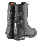 Milwaukee Leather Men’s 13-Inch-Tall Tactical Black Lace-Up Leather Boots Zipper w/ Storage Pocket MBM9069 - Image 9