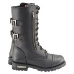 Milwaukee Leather Men’s 13-Inch-Tall Tactical Black Lace-Up Leather Boots Zipper w/ Storage Pocket MBM9069 - Image 10