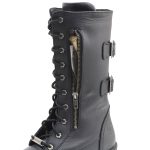 Milwaukee Leather Men’s 13-Inch-Tall Tactical Black Lace-Up Leather Boots Zipper w/ Storage Pocket MBM9069 - Image 2