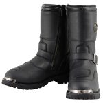 Milwaukee Leather Men’s Black Leather Classic Engineer Motorcycle Boots w/ Reflective Piping & Gear Shift Protection MBM9070 - Image 4