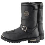 Milwaukee Leather Men’s Black Leather Classic Engineer Motorcycle Boots w/ Reflective Piping & Gear Shift Protection MBM9070 - Image 6