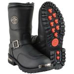 Milwaukee Leather Men’s Black Leather Classic Engineer Motorcycle Boots w/ Reflective Piping & Gear Shift Protection MBM9070 - Image 10