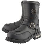Milwaukee Leather Men’s Black Wide Width 9-inch Waterproof Engineer Leather Biker Boots with Reflective Piping MBM9071WP - Image 4