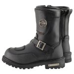 Milwaukee Leather Men’s Black Wide Width 9-inch Waterproof Engineer Leather Biker Boots with Reflective Piping MBM9071WP - Image 5