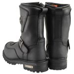 Milwaukee Leather Men’s Black Wide Width 9-inch Waterproof Engineer Leather Biker Boots with Reflective Piping MBM9071WP - Image 6