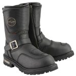 Milwaukee Leather Men’s Black Wide Width 9-inch Waterproof Engineer Leather Biker Boots with Reflective Piping MBM9071WP - Image 9