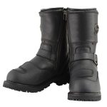 Milwaukee Leather Men’s Black Wide Width 9-inch Waterproof Engineer Leather Biker Boots with Reflective Piping MBM9071WP - Image 2