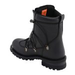 Milwaukee Leather MBM9075 Men’s Black Leather 6-inch Plain Toe Dual Zipper Motorcycle Rider Boots - Image 8