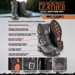 Milwaukee Leather MBM9076 Men’s Black Tactical Logger Leather Boots with Buckle Enhancement - Image 2