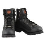 Milwaukee Leather MBM9080 Men’s Black Leather 6-Inch Lace to Toe Motorcycle Rider Boots w/ Gear Shift Protection - Image 2