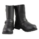 Milwaukee Leather Men’s 9-Inch Classic Black Leather Engineer Motorcycle Boots with Gear Shift Guard MBM9090 - Image 2