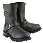 Milwaukee Leather Men’s 9-Inch Classic Black Leather Engineer Motorcycle Boots with Gear Shift Guard MBM9090