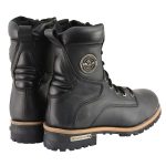 Milwaukee Leather Men’s Classic Black Leather Lace-Up Logger Boots w/ Side Zipper MBM9095 - Image 7