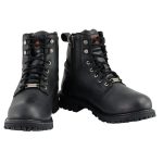 Milwaukee Leather Men’s Black Leather Wide Width 6-Inch Lace-Up Logger Waterproof Motorcycle Boots MBM9096WP - Image 6