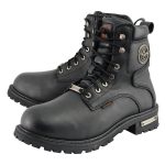 Milwaukee Leather Men’s Black Leather Wide Width 6-Inch Lace-Up Logger Waterproof Motorcycle Boots MBM9096WP - Image 8