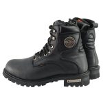 Milwaukee Leather Men’s Black Leather Wide Width 6-Inch Lace-Up Logger Waterproof Motorcycle Boots MBM9096WP - Image 9