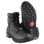 Milwaukee Leather Men’s Black Leather Wide Width 6-Inch Lace-Up Logger Waterproof Motorcycle Boots MBM9096WP - Image 2