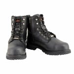 Milwaukee Leather MBM9097WPST Men’s Black Wide-Width 6-inch Logger Steel Toe Water Proof Leather Boots - Image 9