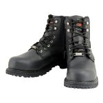 Milwaukee Leather MBM9097WPST Men’s Black Wide-Width 6-inch Logger Steel Toe Water Proof Leather Boots - Image 8