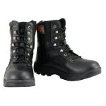 Milwaukee Leather MBM9105 Men’s 9-Inch Black Leather Swat Style-Tactical Lace-Up Motorcycle Biker Boots - Image 2
