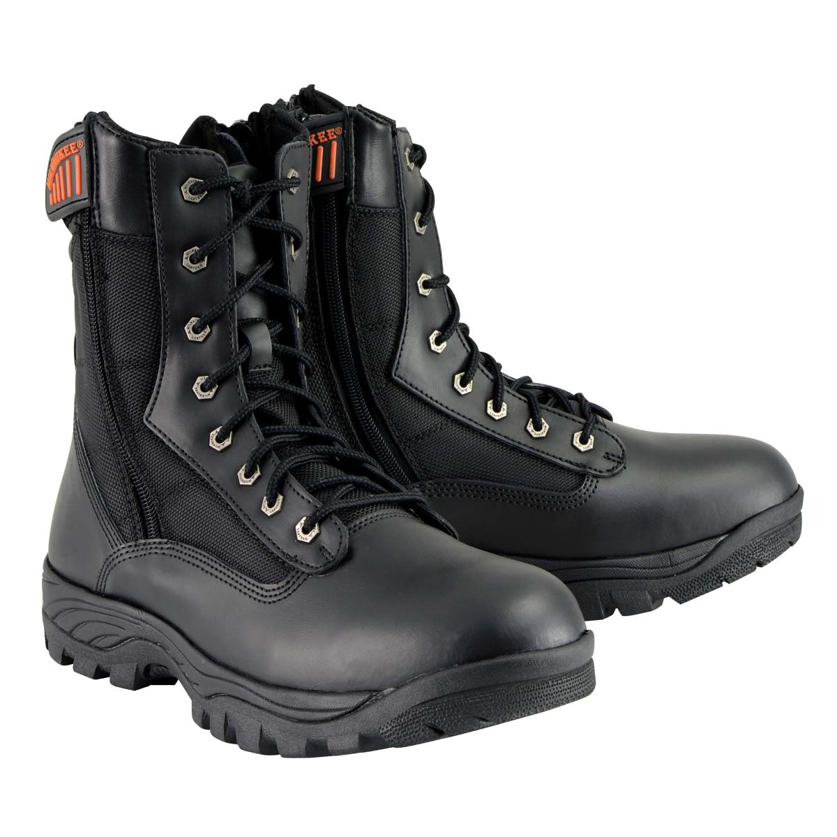 Milwaukee Leather MBM9110 Men’s 9-Inch Black Leather Lace-Up Swat Style-Tactical Motorcycle Riding Boots