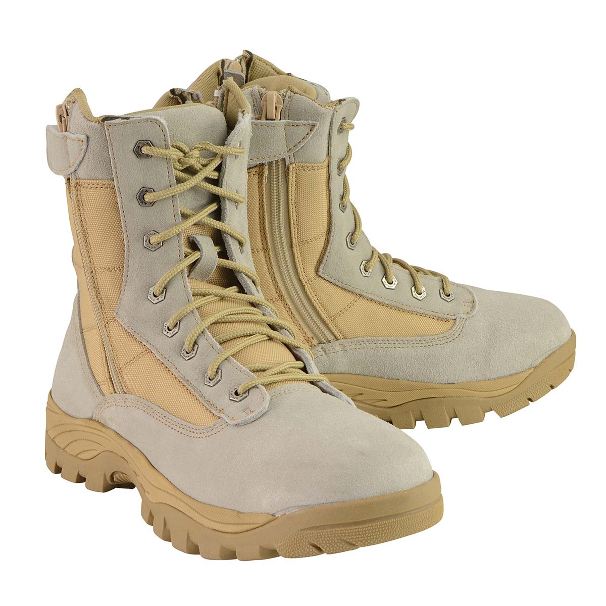 Milwaukee Leather Men’s Lace-Up Desert Sand 9-Inch Leather Swat Style-Tactical Motorcycle Biker Boots MBM9111