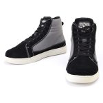 Milwaukee Leather MBM9112 Men’s Black Suede with Grey Canvas Reinforced Casual Street Riding Shoes w/ Ankle Support - Image 14