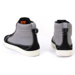 Milwaukee Leather MBM9112 Men’s Black Suede with Grey Canvas Reinforced Casual Street Riding Shoes w/ Ankle Support - Image 13