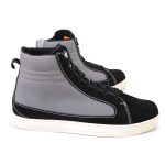 Milwaukee Leather MBM9112 Men’s Black Suede with Grey Canvas Reinforced Casual Street Riding Shoes w/ Ankle Support - Image 12