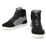 Milwaukee Leather MBM9116 Men’s Black Suede and Grey Canvas Street Riding Shoes with Dual Closure and Ankle Support - Image 15