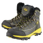 Bazalt MBM9124 Men’s Black & Yellow Faux Fur Lined Waterproof Frost-Proof Leather Work Boots - Image 5