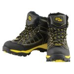 Bazalt MBM9125ST Men’s Black & Yellow Faux Fur Lined Waterproof Leather Work Boots with Composite Toe - Image 4