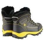 Bazalt MBM9125ST Men’s Black & Yellow Faux Fur Lined Waterproof Leather Work Boots with Composite Toe - Image 8