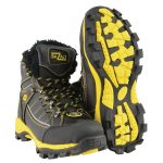 Bazalt MBM9125ST Men’s Black & Yellow Faux Fur Lined Waterproof Leather Work Boots with Composite Toe - Image 11