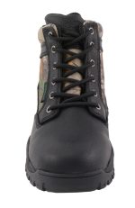 Milwaukee Leather MBM9145 Men’s Waterproof Black Hiking Boots with Mossy Oak Print - Image 2
