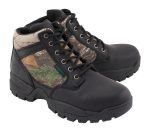 Milwaukee Leather MBM9145 Men’s Waterproof Black Hiking Boots with Mossy Oak Print