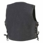 Milwaukee Leather MDK3900 Kids Classic Black Denim Side Lace Vest - Image 4