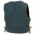 Milwaukee Leather MDK3900 Kids Classic Blue Denim Side Lace Vest - Image 4