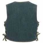 Milwaukee Leather MDK3900 Kids Classic Blue Denim Side Lace Vest - Image 5