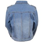Milwaukee Leather MDL2000 Women’s Blue Denim Jacket with Studded Spikes - Image 2