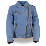 Milwaukee Leather MDL2000 Women’s Blue Denim Jacket with Studded Spikes - Image 4