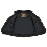 Milwaukee Leather MDL4000 Women’s Black Denim 4-Snap Button Closure Motorcycle Rider Vest - Image 4