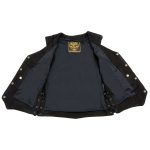 Milwaukee Leather MDL4001 Women’s Black Denim Motorcycle Vest with Side Lace and 4 Snap Front - Image 4